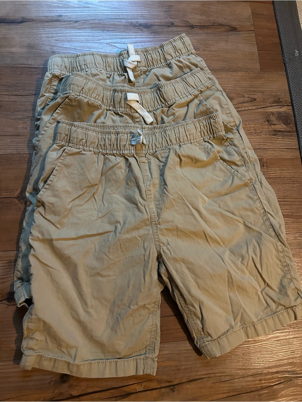 The Children's Place Tan Drawstring Cargo Shorts - Set of 3